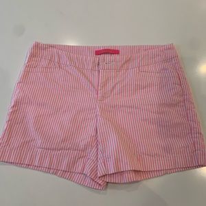 Lilly Pulitzer white and pink striped shorts